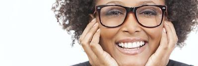 woman after professional teeth whitening exam in bethlehem