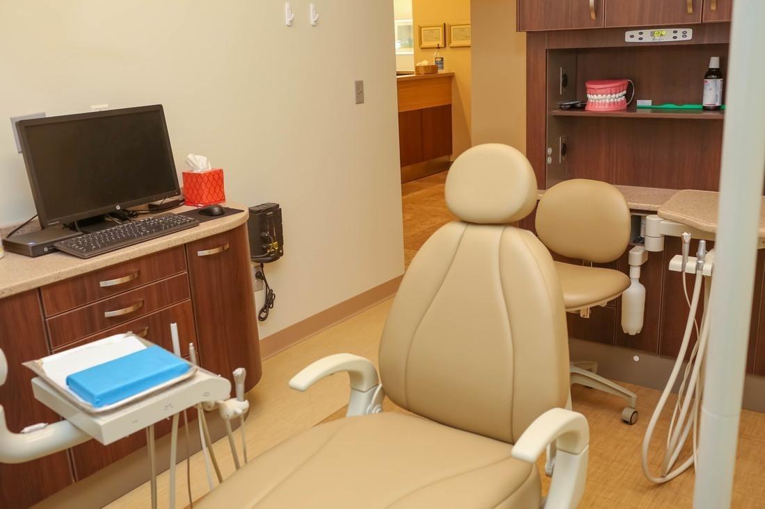 Exam Chair The exam chair at Bethlehem Town Family Dental in Glenmont, NY