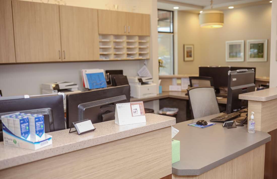Patient Checkout and Scheduling Area Patient checkout and scheduling area at Bethlehem Town Family Dental in Glenmont, NY